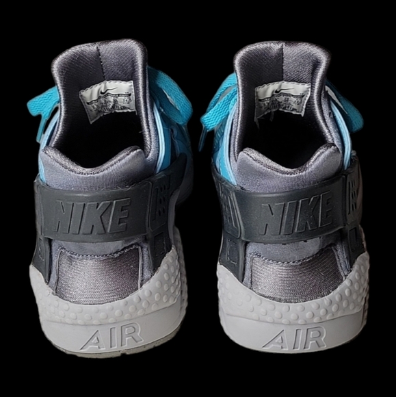 🔥 Custom Men's Nike Air Huarache Sneakers, Size 6.5, Sky Blue, Gray & Silver 🔥 - Picture 5 of 7